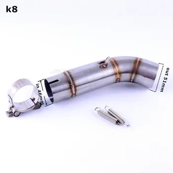 

GSXR 600 750 motorcycle exhaust coonecter middle pipe for suzuki GSXR600 GSXR750 K7 k6 k8 slip-on