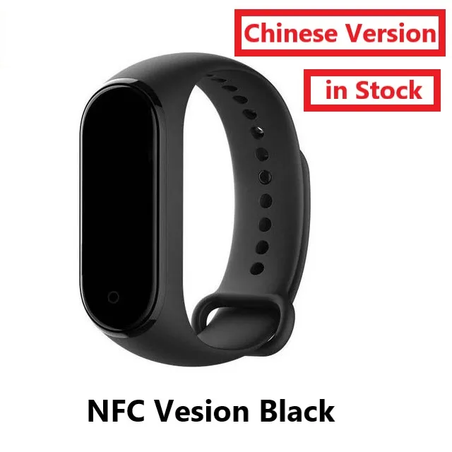 Presale новейший Xiaomi mi Band 4 Smart mi band 4 браслет сердечного ритма фитнес 135 мАч цветной экран Bluetooth 5,0 - Цвет: CN NFC Version Black