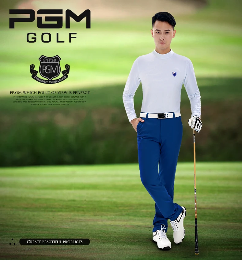 PGM высококачественные осенние ветрозащитные спортивные штаны мужские зимние плюс бархатные теплые длинные тонкие брюки De Golf одежда Hommes одежда