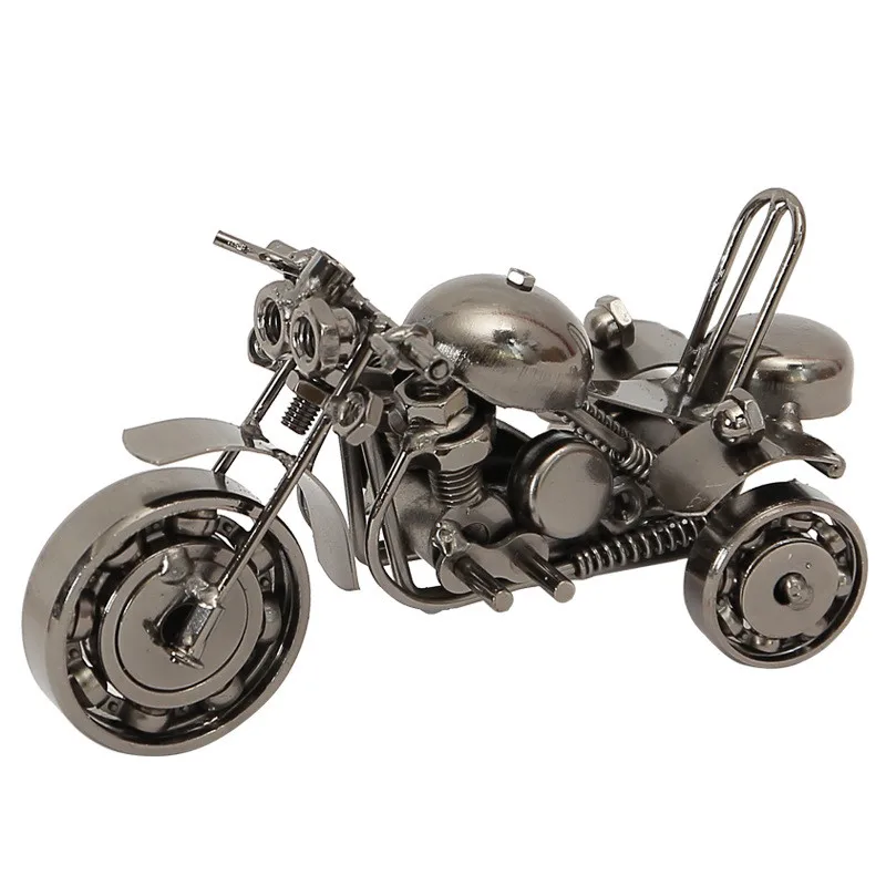 IronThree Wheel Motorcycle Model Decoration Figurines Home Office Decor