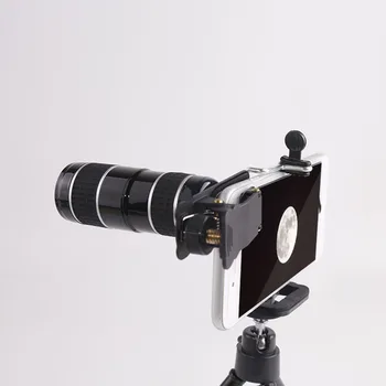 

Worallymy 12x Zoom Phone Camera External Telephoto Lens Tripod Kit Wide Angle Macro Lens Remote Shutter Control Set
