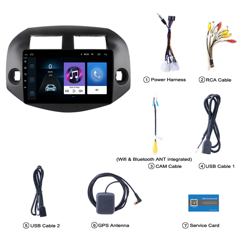 Top 10.1 inch 2.5D IPS Tempered HD multi-touch screen Android 8.1 NAVI for Toyota RAV4 2007-2012 with Bluetooth USB WIFI support SWC 5