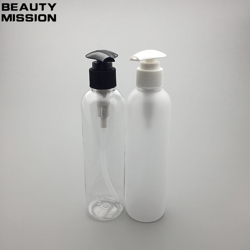 Красота Миссия 250 мл пластик PET пустое мыло шампунь насос бутылка лосьон гель для душа Многоразового Макияж бутылочки контейнеры