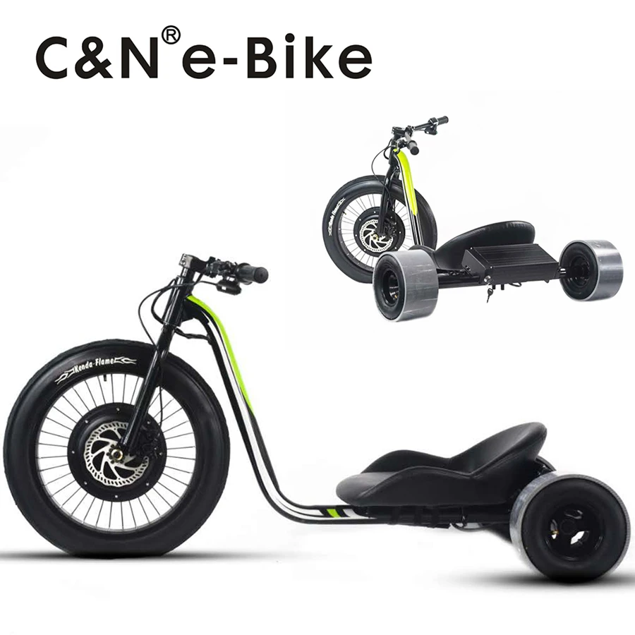 2017 Più Nuovo Disegno 48 v 1500 W Fat Tire Drift Trike Elettrico Triker  per la vendita| | - AliExpress