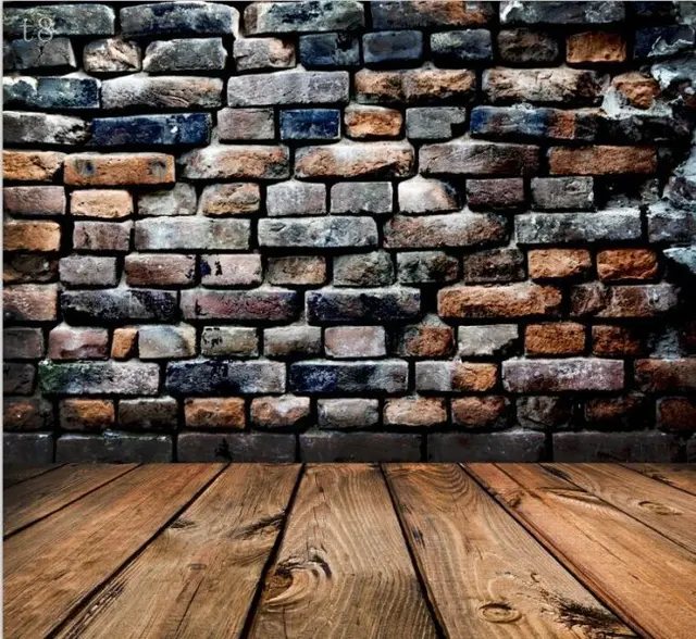 5x7ft new arrival vinyl photography backdrop vintage brick wall wood