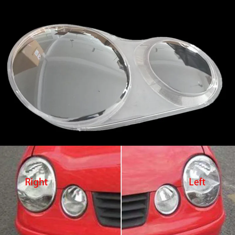 Front Headlights Cover For VW POLO 02 05 Headlamps Shell Transparent