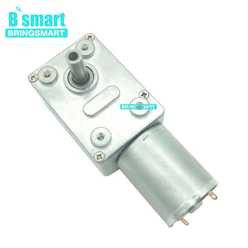 Bringsmart JGY-370 Geared Motor 12V DC Worm Gear Motor 24 volt Mini Gearbox Engine Self-locking Positive Inversion Reducer цена Bringsmart JGY-370 Geared Motor 12V DC Worm Gear Motor 24 volt Mini Gearbox Engine Self-locking Positive Inversion Reducer цены онлайн