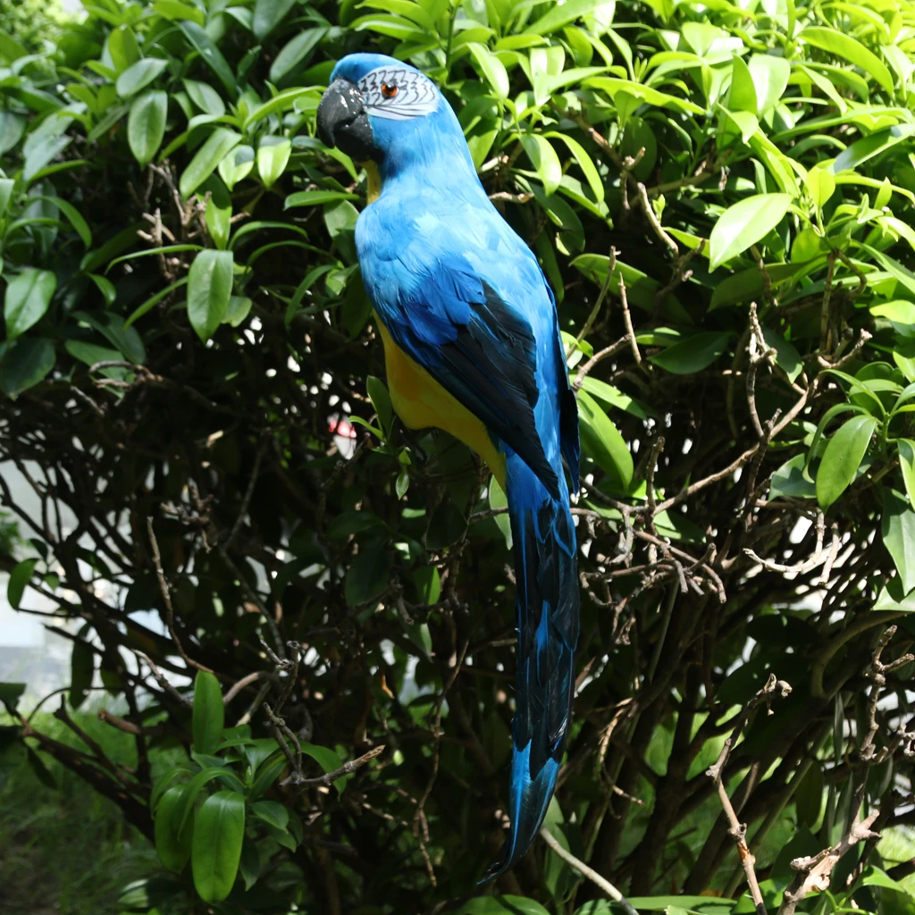Fake Artificial Parrot Feathered Bird Budgie Garden Home Decoration