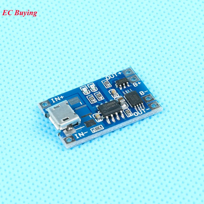 

5Pcs Micro USB 5V 1A 18650 TP4056 Lithium Battery Charger Module Charging Board With Protection Dual Functions
