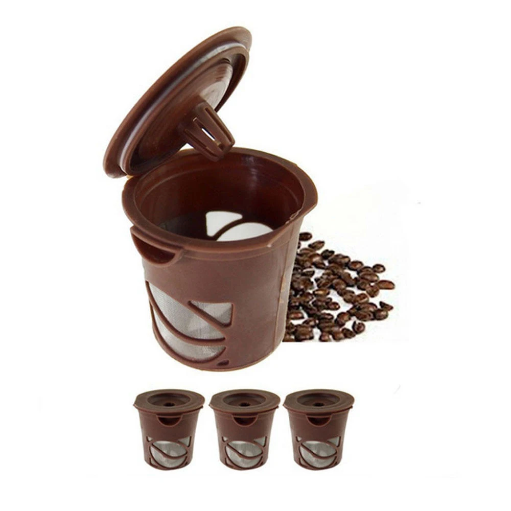 

3Pcs/set Reusable K Cups Coffee Maker Refillable Filter Cup Pods Capsule with Coffee Scoop Drop Shipping