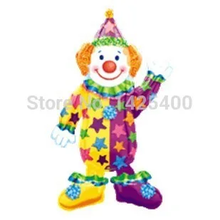  TSZWJ Free shipping import aluminum film balloon toy for children party holiday card stand Clown Ba