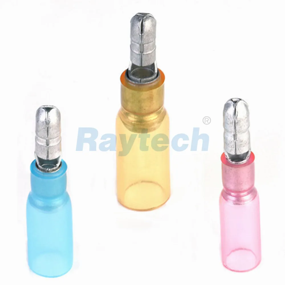 

Raytech Nylon waterproof electrical wire splice Heat Shrink Bullet Terminal Male Easy Entry Terminals 10pcs