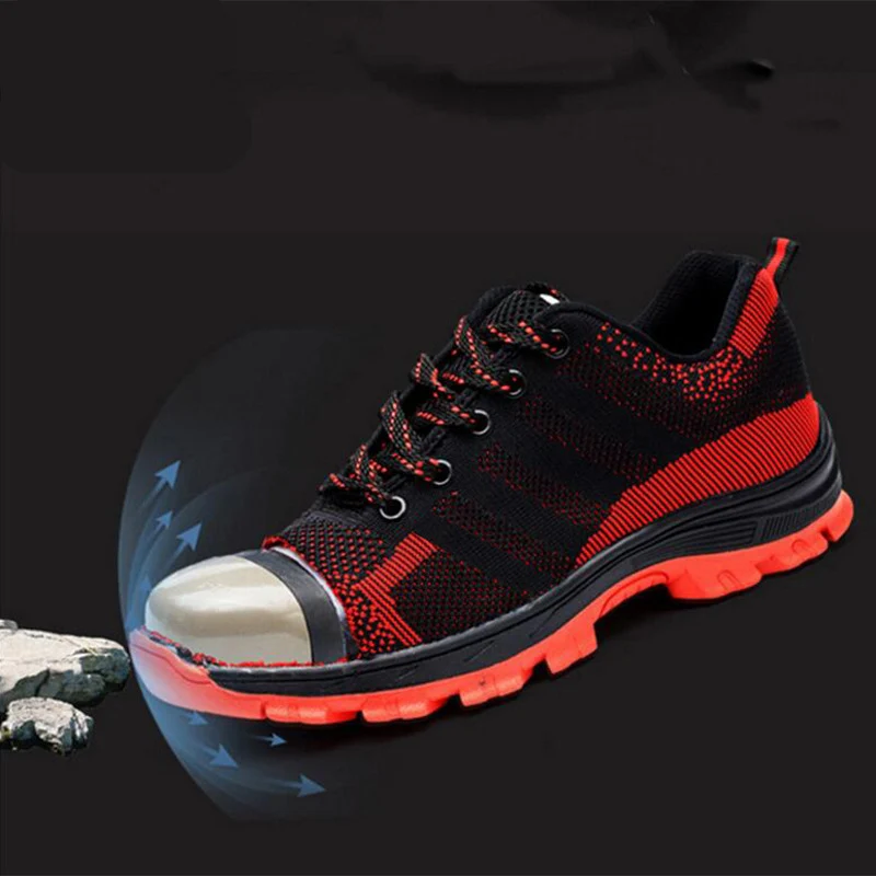 Tanie ZYYZYM mężczyźni bezpieczeństwo pracy buty Plus rozmiar stal zewnętrzna Toe oddychające sneakersy ochronne odporne na przebicie obuwie ochronne dla mężczyzn