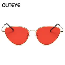 Модные Брендовая Дизайнерская обувь кошачий глаз Солнцезащитные очки для женщин объектив Винтаж в форме Защита от солнца Очки для 2017