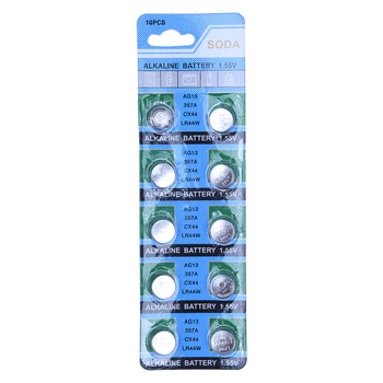 

Set of 10 Batteries AG13 LR44 G13-A D303 L1154 L1154F EPX76 A76 RW82 357 SR44 alkaline