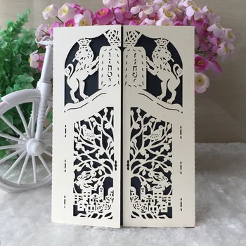 

50pcs Bar Mitzvah Congratulations greeting card party invitation card Laser Cut 15th 13th Birthday blessing wishes card QJ-32