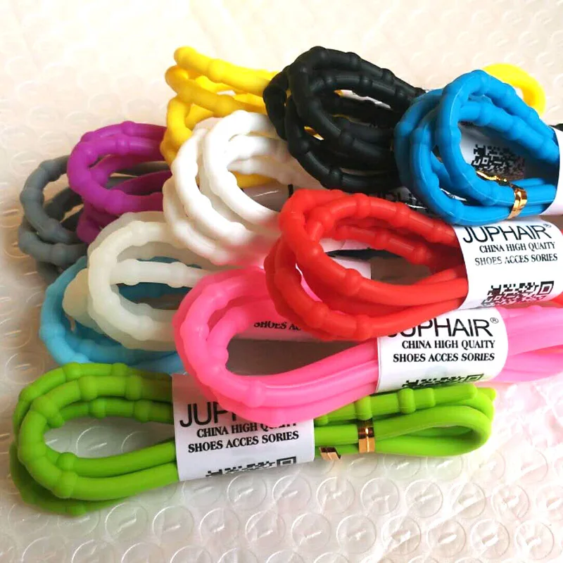 1 Pair Easy-soft Silicone Lace Sports Shoes Without Fastening Lace-line Cable Running sy Personality Lazy Shoelaces high Tensile