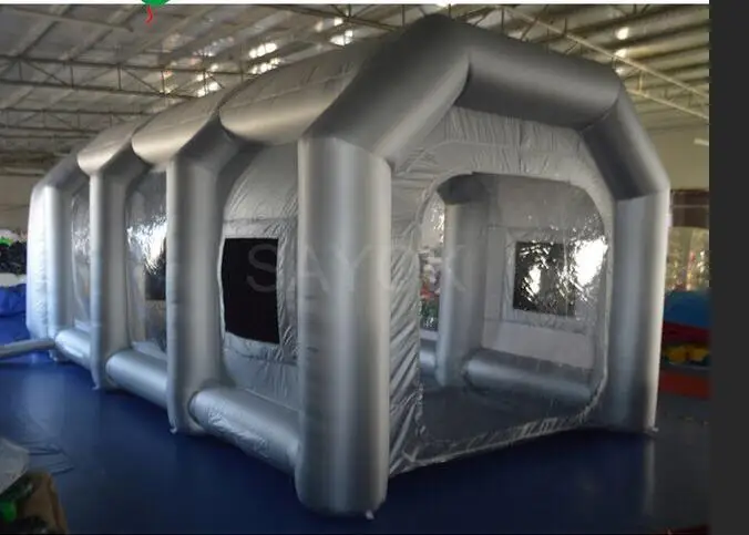Inflatable Paint Booth Spray Booth Tent Car Paint Portable Cabin 2 Blowers 