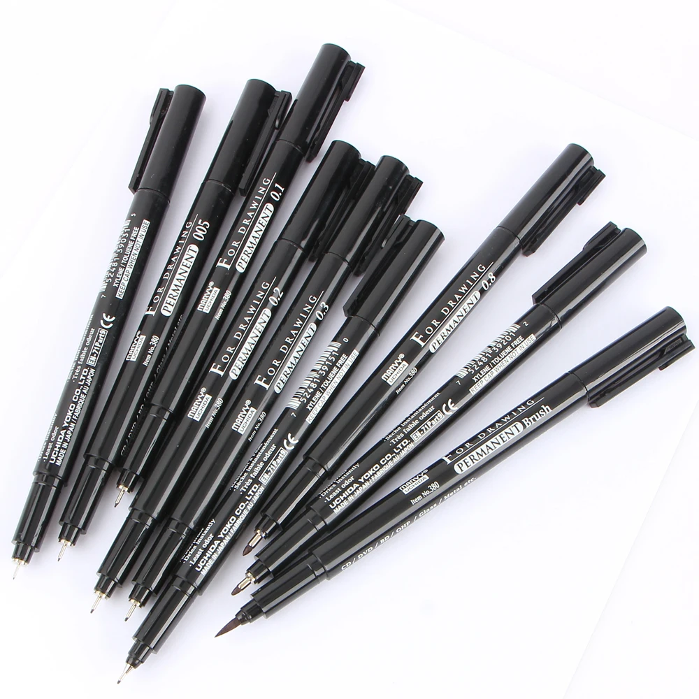 oil sketch pen : Buy Aliexpress.com Marvy Line Pen 380 Sketch Needle Fine