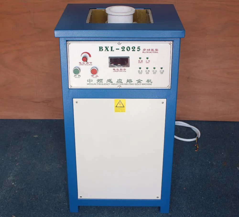 5kg Medium frequency induction gold melting furnace, silver/brass