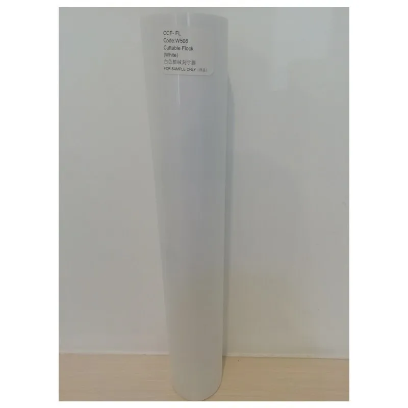 Флок Cuttable Pu гибкий винил пленка белого цвета 0,5 м x 1 м размер рулона(2" x 39,37"