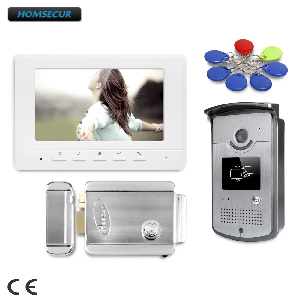 

HOMSECUR 7inch Video Door Intercom System with Intra-monitor Audio Intercom for Apartment : XC001+XM707-W