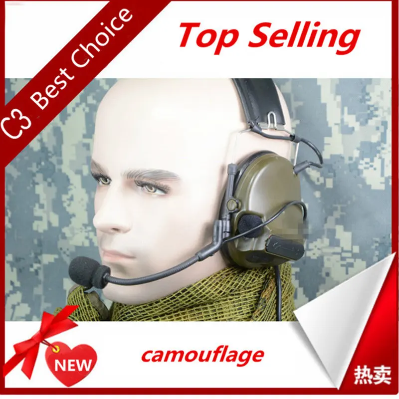 

TCA Single Com Tactical ComTac III Pickup Noise Reduction Headset for TRI HARRIS PRC-152 PRC-148 Walkie Talkie Two Way Radio