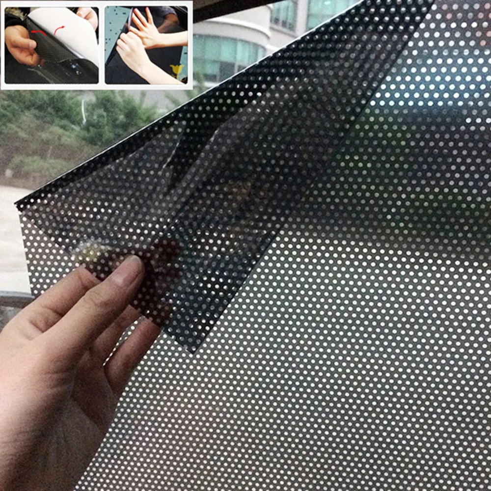 

2PCS PVC Car Sunshade Side Window Shield DIY Car Sun Shades Film Electrostatic Sticker Sun Protection Window Sunshades