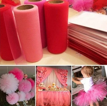 

50pcs 180mX15cm Wedding Table Runner Decoration Yarn Roll Crystal Tulle Organza Sheer Gauze Element wedding favors