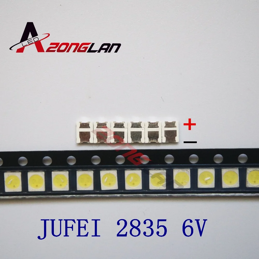 

1000pcs JUFEI LED Backlight Light Beads 1210 3528 2835 1W 6V 96LM Cool white LCD Backlight TV Light Beads 01.JT.2835BPWS2-C