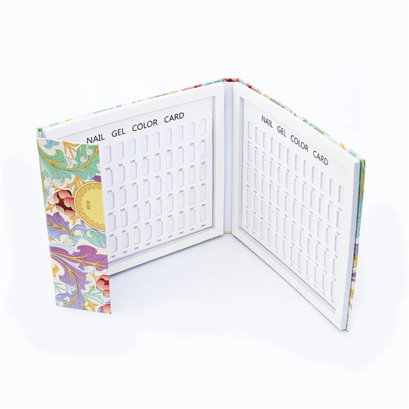 

120 Colors Nail Gel Polish Display Card Book Color Board Palette Stand with 120pcs Nail Tips Salon Show Tools Professional