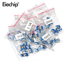 RM-065 Trimmen Potentiometer einstellung oben 100ohm-1Mohm RM065 Variable Widerstände Assorted Kit 13Type * 5 stücke elektronische pack(China)