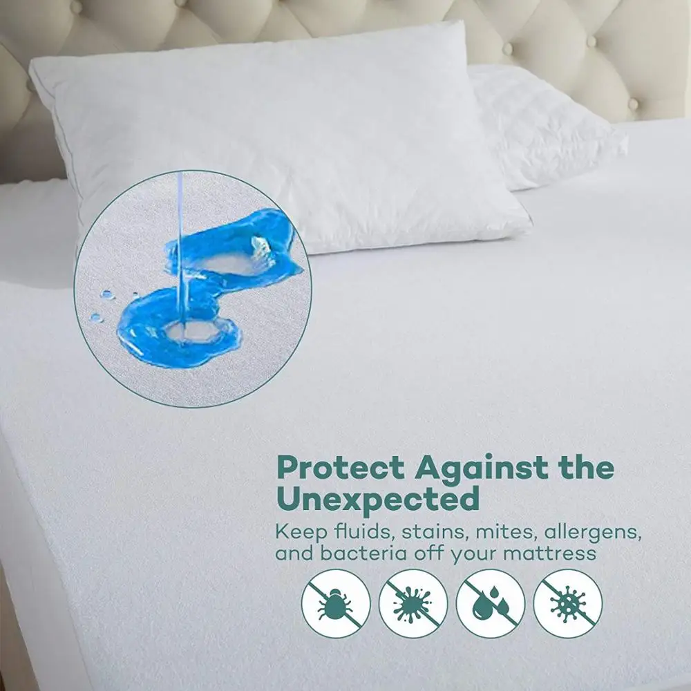 Harga Kasur Pad Protector Penuh 100% Tahan Air Pad Matras Cover Bayi Anak Bernapas Hypoallergenic Katun Tempat Tidur Kasur 180X200 spesifikasi Kasur Pad Protector Penuh 100% Tahan Air Pad Matras Cover Bayi Anak Bernapas Hypoallergenic Katun Tempat Tidur Kasur 180X200