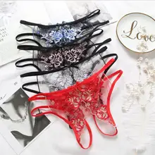 Lace Women Thongs And G Strings Crotchless Sexy Panties Open Crotch Transparent Underwear Sexy lingerie Female