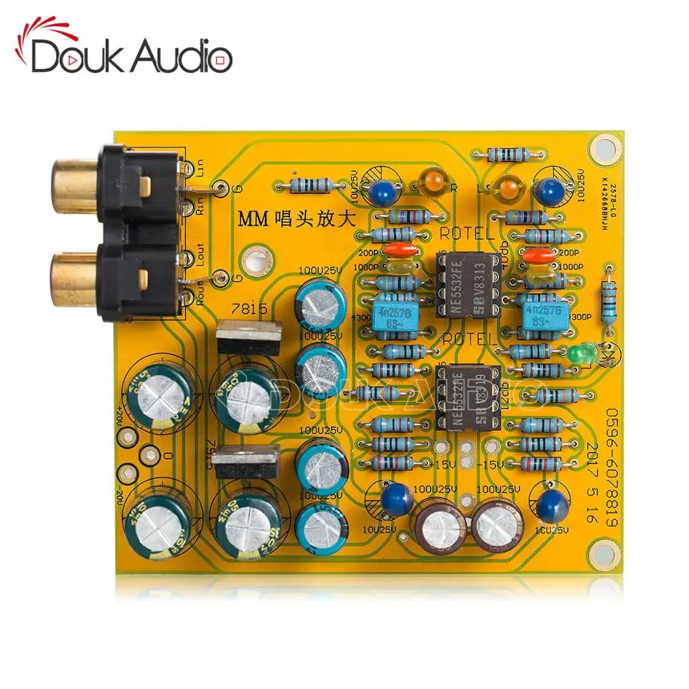 

Phono MM Cartridge Amplifier Circuit Board for Record Player Based on ROTEL LP