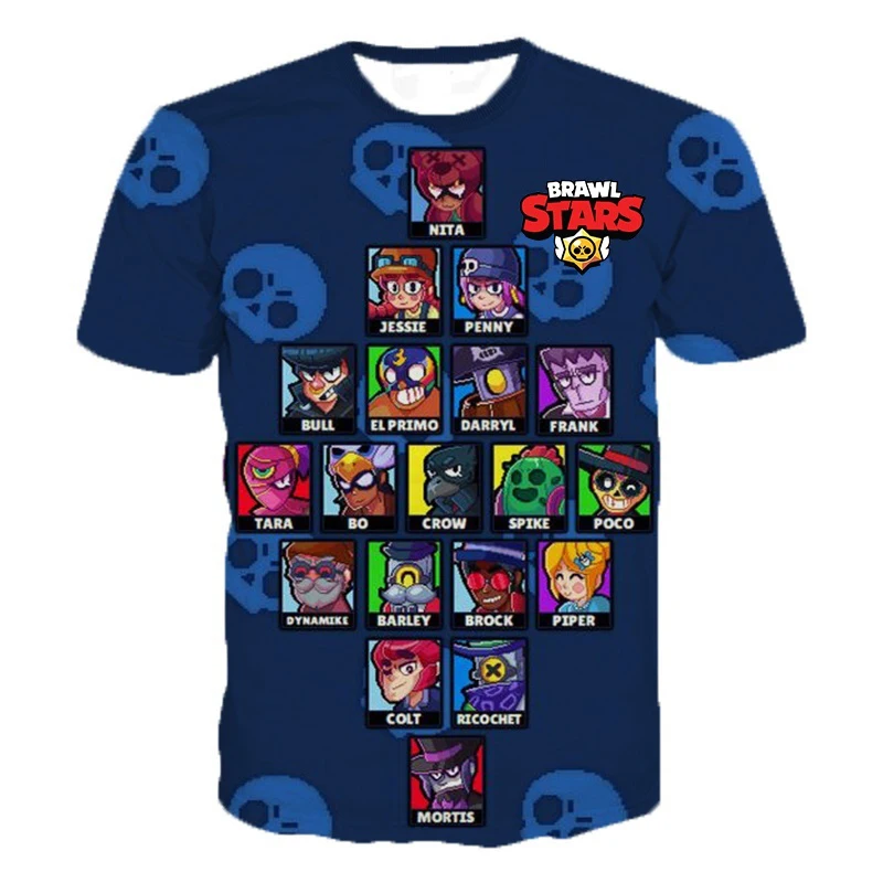 

Funny 3D Printed T Shirts Spring Tops Game Brawl Stars Summer Tees Men Short Sleeve Cool Personaity Printing T Shirts Fashion