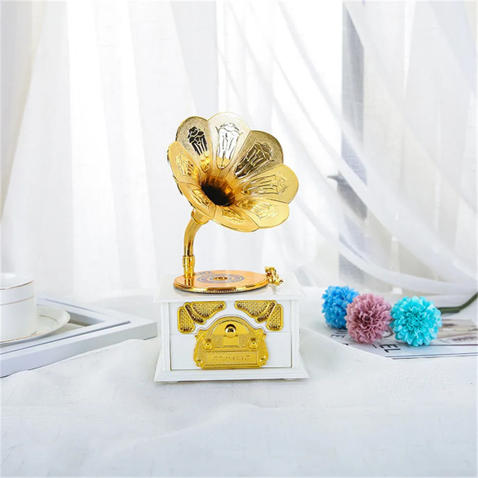 Music Box European Child Daughter Gift Birthday Gift Home Decoration Luxury Clockwork Type Music Box Wedding Room Decoration (5)