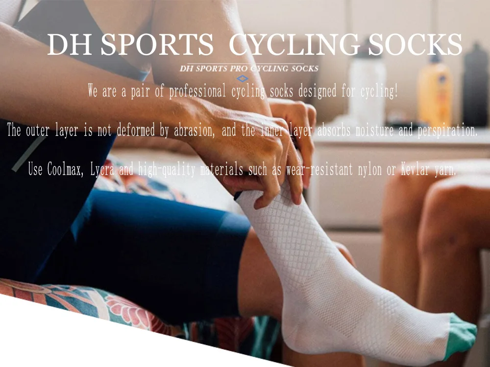 Горячая распродажа Новые Dh спортивные элитные велосипедные носки мягкие и тонкие велосипедные носки для верховой езды фитнес мужские носки для велосипедных клубов небо для дам