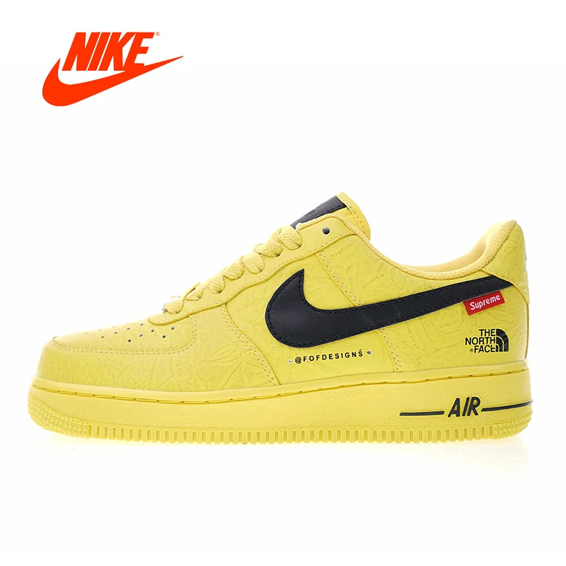 Original New Arrival Authentic Nike Air Force 1 x The North Face x Supreme Men's Skateboarding Shoes Sport Sneakers AR3066-400