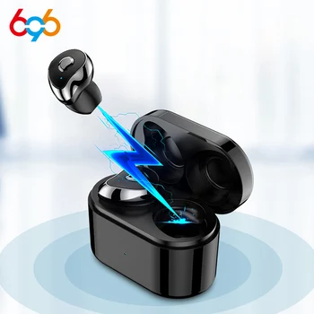 

696 SE6 New Wireless Earphone Bluetooth 5.0 Headset Stereo in-ear with hifi Microphone Charging Box Automatic Connection pk appl
