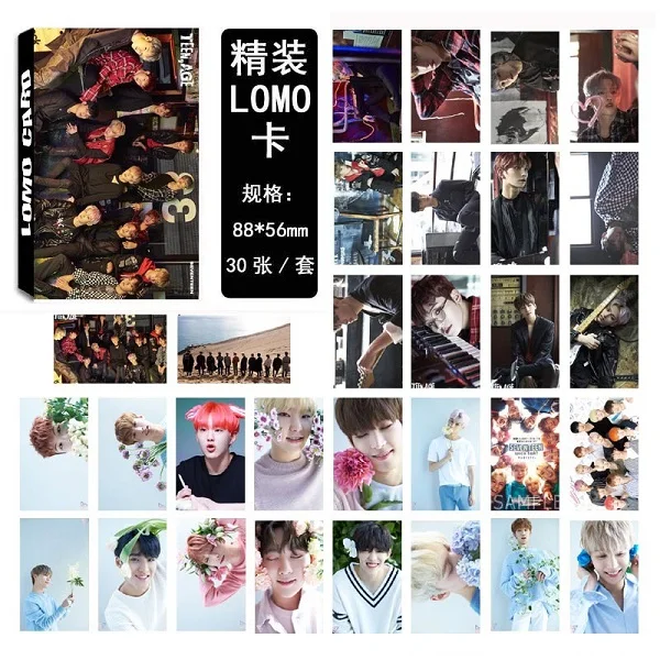 Мода 30 шт./компл. K-POP альбом Seventeen бумага фото карты DIY Lomo открытка Kawaii канцелярские принадлежности подарок - Цвет: 2