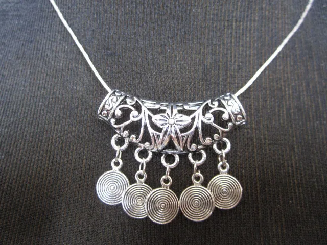 

3PC Tibetan silver jewelry Miao silver Miao ethnic style fashion handmade jewelry necklace