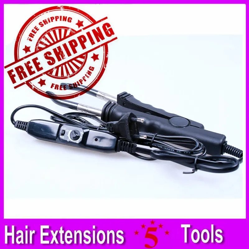 1Pc Flat Tip Hair Styling Tools Hair Extension Keratin Fusion Wand Iron Loof Hair Connector With Adjustable Temperature Control