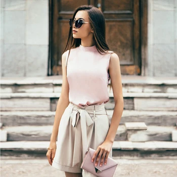 

Ladies Summer Shorts Trousers Women Hot Pants Lace Up Waist Summer Casual Loose High Waist Short Trousers