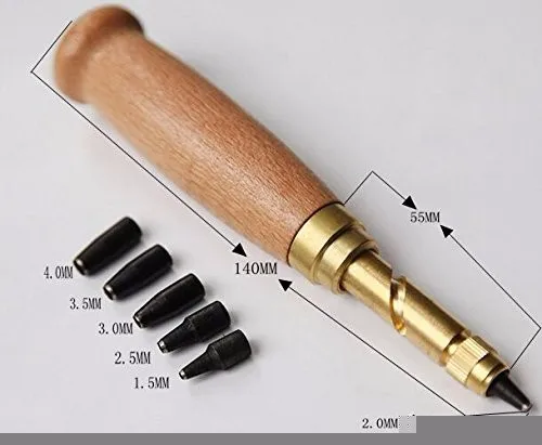 6 в 1 автоматический дырокол инструмент резак 1,5-4 мм Винт дырокол для шитья кожи бумага ПВХ книга DIY кожевенное ремесло инструменты