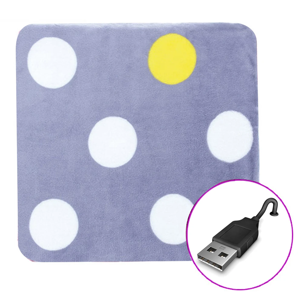 45*45 см usb зарядка нагревательная Подушка Съемная моющаяся грелка Фланелевое безопасное электрическое одеяло для домашнего офиса