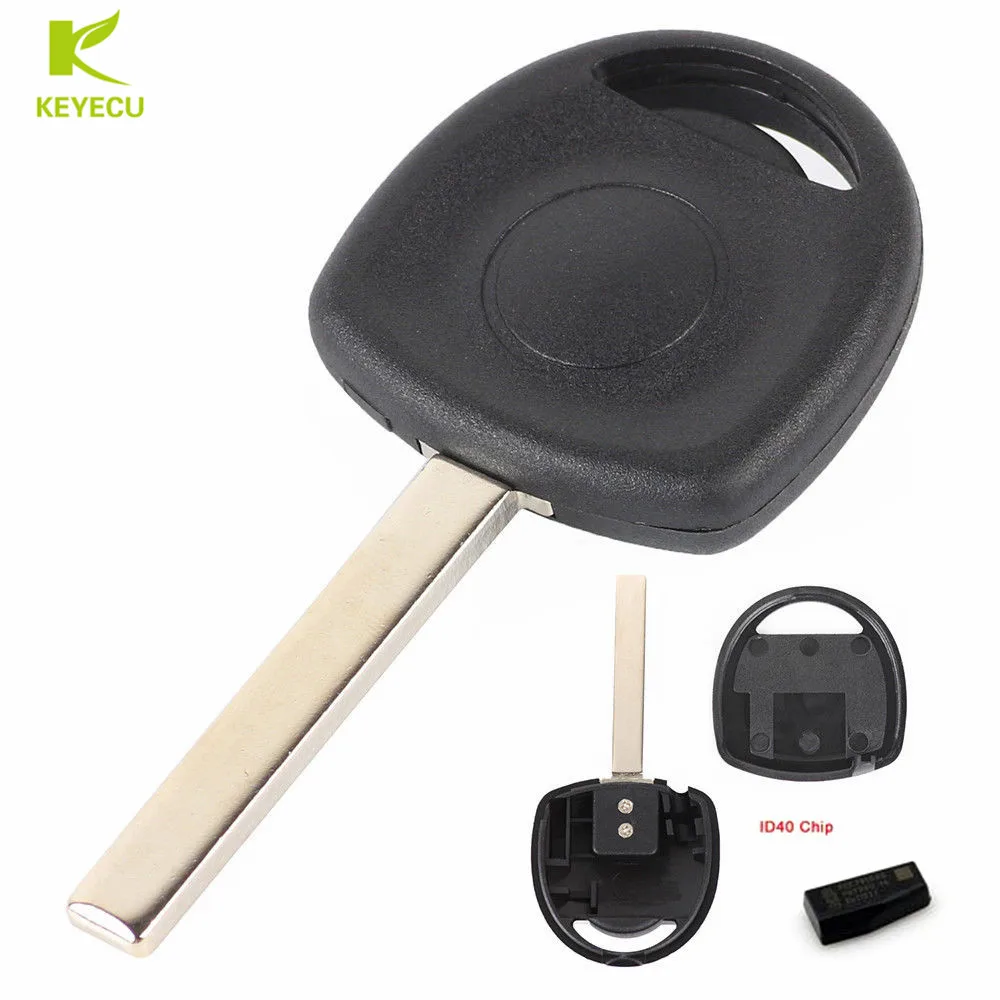 KEYECU Replacement Transponder Key Fob With Chip ID40 For Vauxhall Opel