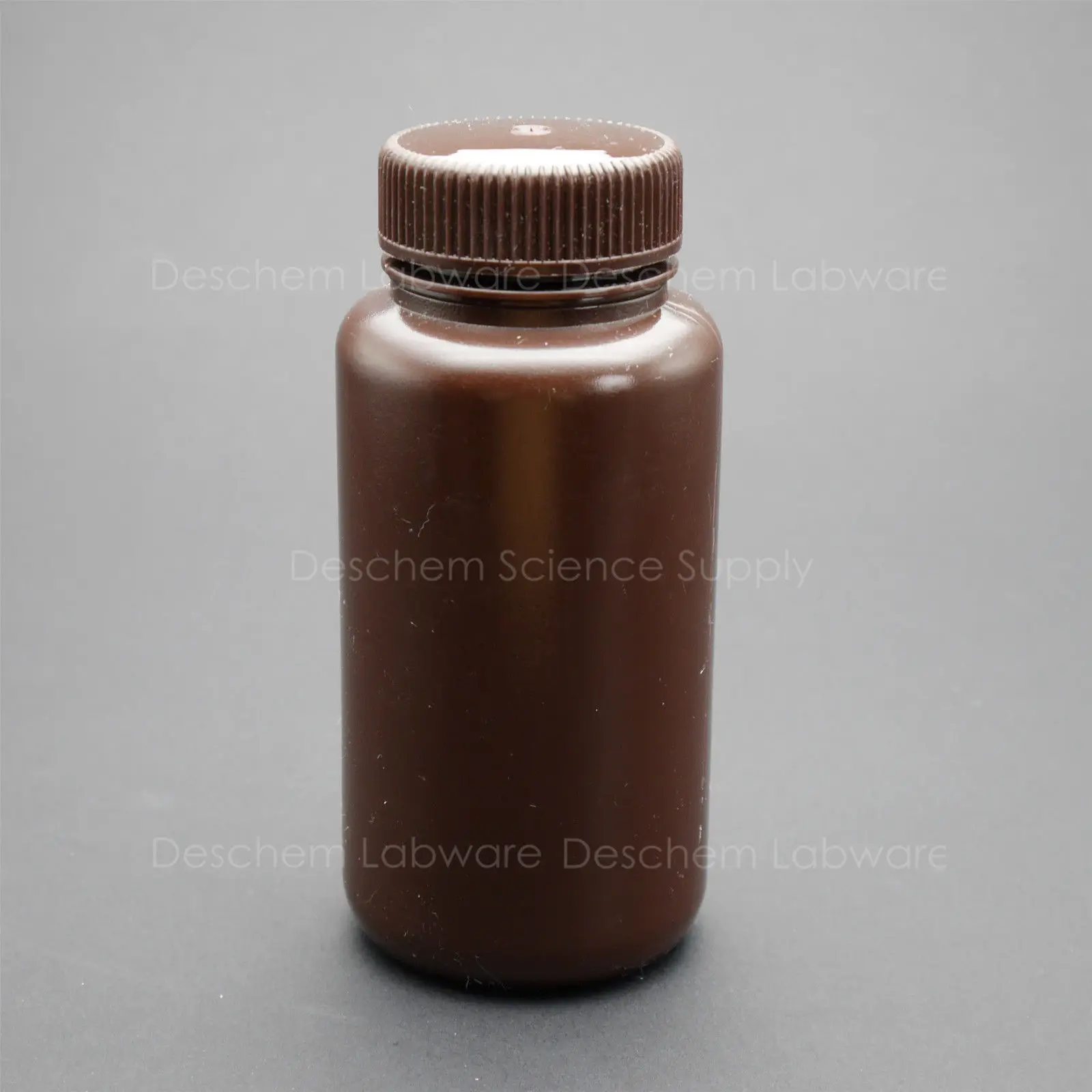 

2PCS 250mL Brown HDPE Bottle Wide Mouth Lab Armber Plastic Reagent Bottle