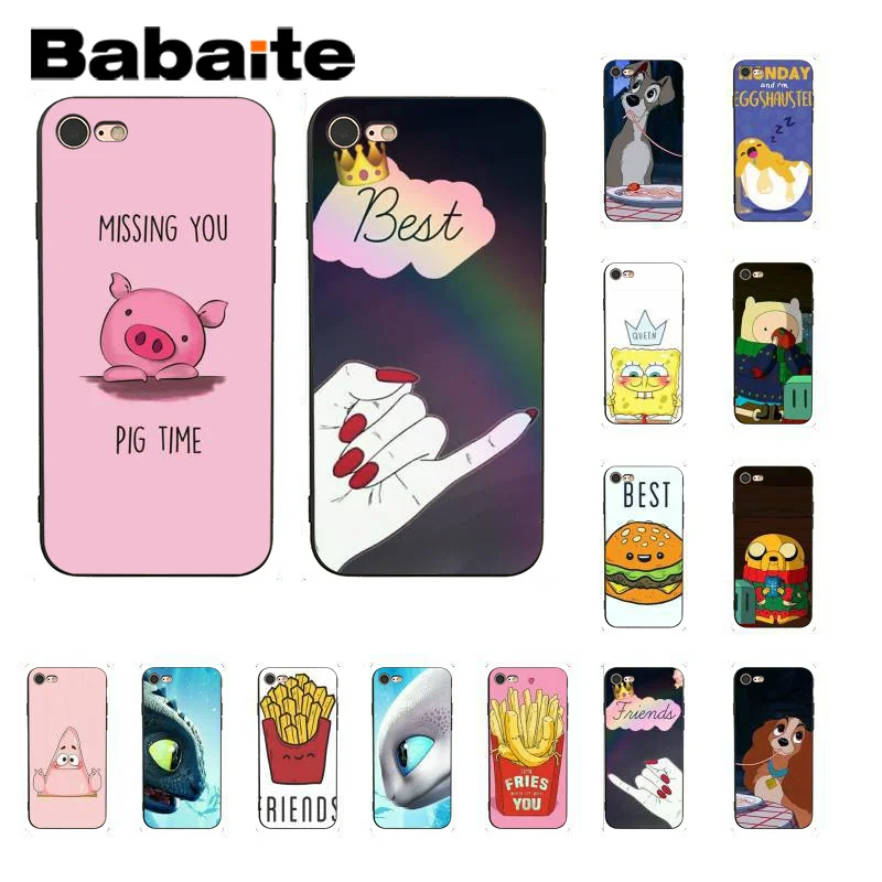 

Babaite Best Friend Girlfriend Boyfriend Soft Phone Cover for iPhone X XS MAX 6 6S 7 7plus 8 8Plus 5 5S XR 11 11pro 11promax