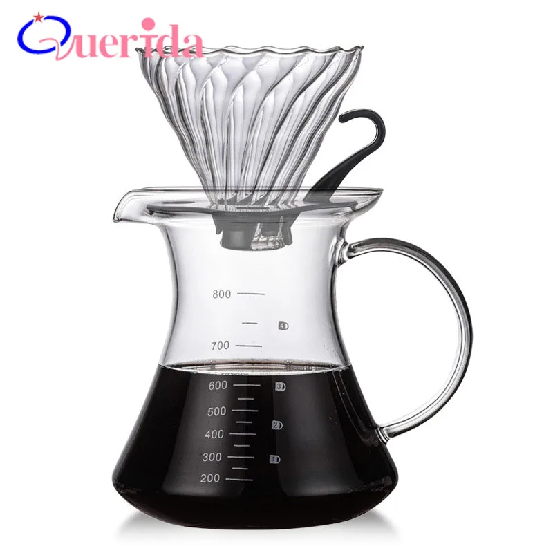 Simple Glass Filter Coffee Funnel Reusable Coffee Helper Pour Over Coffee Filter Tea Bag